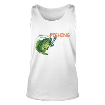 Kids Fishing- Daddy Fishing-Buddy Fly Bass Boy Toddler Funny Unisex Tank Top - Seseable