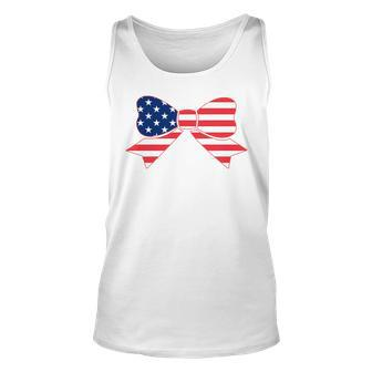 Kids Flag Bow Girls 4Th Of July Toddler Stars And Stripes Baby Tank Top | Mazezy