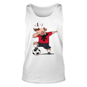 Kids Funny Dabbing Soccer Albania Soccer Albanian Gift Unisex Tank Top | Mazezy CA
