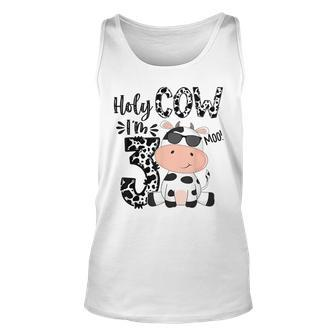 Kids Holy Cow Im 3 Birthday Boy 3Rd Cow Farm Animals Bday Unisex Tank Top | Mazezy CA