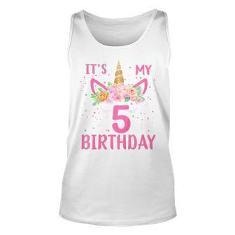 Kids Its My 5Th Birthday Unicorn Lover Kid 5 Years Old Birthday Tank Top | Mazezy DE