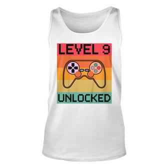 Kids Level 9 Unlocked Video Gamer 9Th Birthday Gaming Tank Top | Mazezy