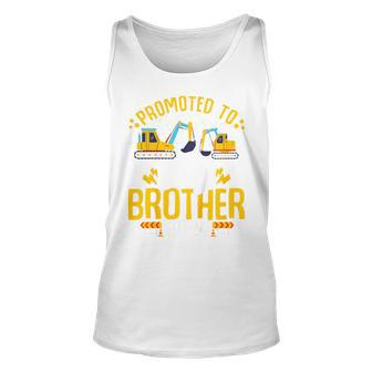Kids Promoted To Big Brother 2024 Construction Excavator Toddlers Tank Top | Mazezy