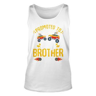 Kids Promoted To Big Brother 2024 Monster Truck Boys Toddlers For Brothers Tank Top | Mazezy