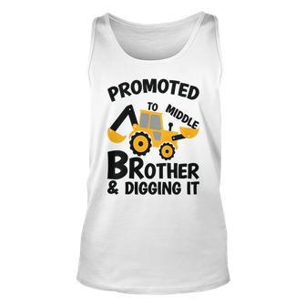 Kids Promoted To Middle Brother Baby Gender Celebration Unisex Tank Top | Mazezy AU