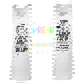 Kids So Long Pre-K Kindergarten Here I Come Graduation Tank Top | Mazezy