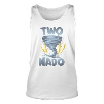 Kids Two-Nado Warning 2Nd Birthday Tornado Themed Birthday Unisex Tank Top - Seseable