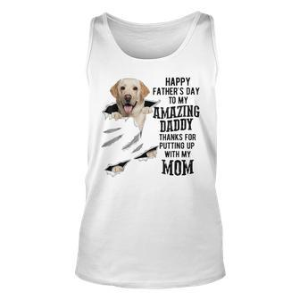 Labrador Dad Happy Fathers Day To My Amazing Daddy Dog Tank Top | Mazezy