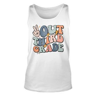 Last Day Of School Peace Out Third Grade Unisex Tank Top - Seseable