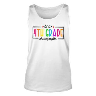 Last Day Of School 2023 Autograph 4Th Grade Graduation Party Tank Top | Mazezy