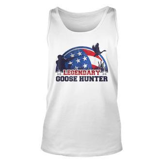 Legendary Goose Hunter American Flag Hunting Unisex Tank Top | Mazezy DE