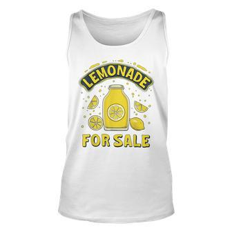 Lemonade For Sale Summer Lemon Aid Stand Kids Boys Girls Unisex Tank Top | Mazezy