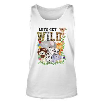 Lets Get Wild Zoo Animals Safari Party A Day At The Zoo Unisex Tank Top | Mazezy