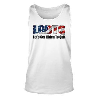 Lgbtq Lets Get Biden To Quite Gay Pride American Flag Pride Month Tank Top | Mazezy