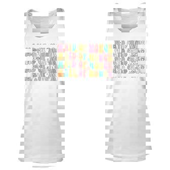 Maid Of Honor Bridesmaid Retro Groovy Bachelorette Party Unisex Tank Top | Mazezy