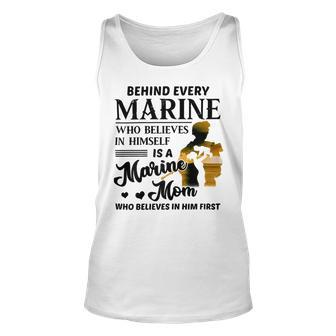 Marine Who Believes Himself Is A Marine Mom Veterans Gift T Shirt Unisex Tank Top - Monsterry
