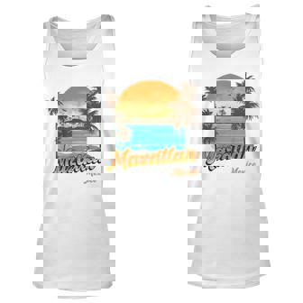 Mazatlan Mexico Beach Summer Vacation Palm Trees Sunset Vacation Tank Top | Mazezy