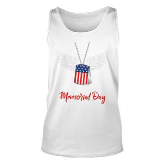 Memorial Day Proud Remembrance Day Dog Tags Chain Servicemen Tank Top | Mazezy