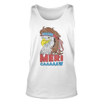 Meri-Caaaaaw Eagle Mullet 4Th Of July Usa American Flag Mullet Tank Top | Mazezy