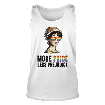 More Pride Less Prejudice Lgbt Gay Proud Ally Pride Month Unisex Tank Top | Mazezy