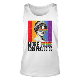 More Pride Less Prejudice Lgbt Pride Month Gay Proud Ally Unisex Tank Top | Mazezy