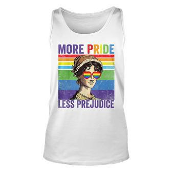 More Pride Less Prejudice Pride Month Funny Unisex Tank Top - Seseable