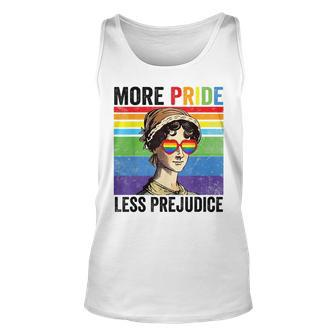 More Pride Less Prejudice Pride Month Unisex Tank Top - Monsterry DE