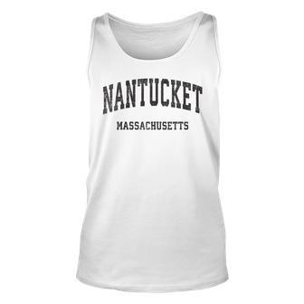 Nantucket Massachusetts Ma Vintage Athletic Sports Massachusetts And Merchandise Tank Top | Mazezy