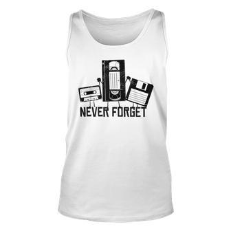 Never Forget Vintage Retro Cassette Tape 90S 80S Gift Unisex Tank Top | Mazezy