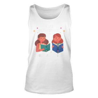 Never Underestimate A Girl With A Book Aesthetic Graphic Unisex Tank Top - Seseable