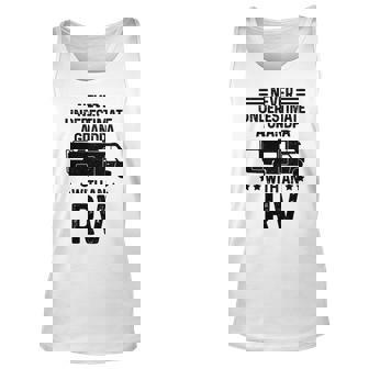 Never Underestimate A Grandpa With An Rv Motorhome Camper Unisex Tank Top - Seseable
