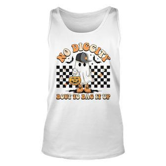 No Diggity Bout To Bag It Up Retro Halloween Spooky Season Tank Top - Monsterry CA