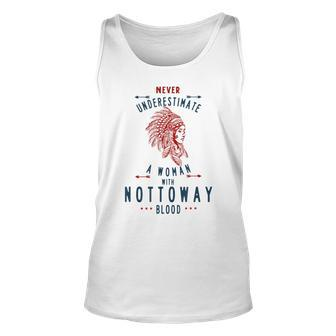 Nottoway Native American Indian Woman Never Underestimate Unisex Tank Top - Seseable