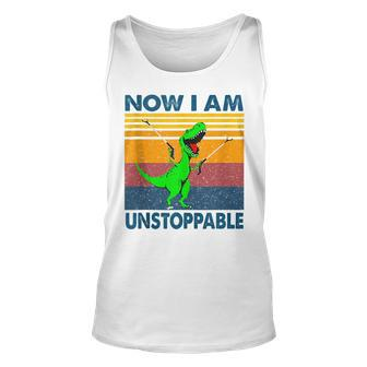 Now Im Unstoppable - Funny T-Rex Dinosaur Unisex Tank Top | Mazezy
