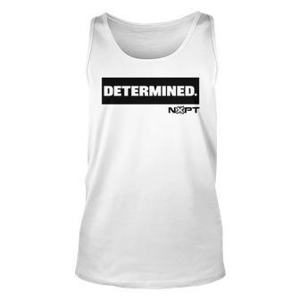 Nxpt Fitness Studio Determined Black Text Unisex Tank Top - Monsterry CA