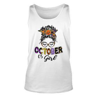 October 05 Girl Halloween Thanksgiving October Birthday Halloween Tank Top | Mazezy