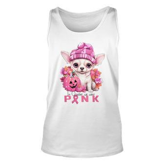 In October We Waer Pink Chihuahua Breast Cancer Awareness Tank Top - Monsterry AU