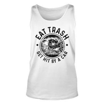 Opossum Eat Trash Get Hit By A Car Vintage Funny Possum Unisex Tank Top - Seseable