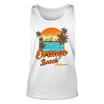 Orange Beach Alabama Summer Vacation Sunset Palm Trees Orange Tank Top | Mazezy