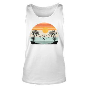 Palm Trees Summer Vacation Beach Sunshine Summer Retro Vacation Tank Top | Mazezy