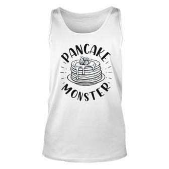 Pancake Monster Dad Son Matching Family Fathers Day Unisex Tank Top | Mazezy