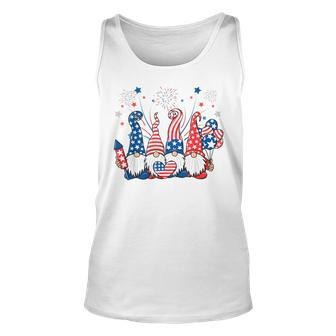 Patriotic Gnomes Fireworks Usa Independence Day 4Th Of July Unisex Tank Top | Mazezy