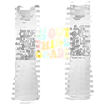 Peace Sign Out Third Grade Groovy Last Days School 3Rd Grade Tank Top | Mazezy