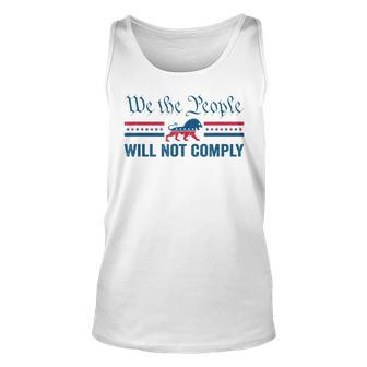 We The People Will Not Comply Usa Patriotic Lion Tank Top - Monsterry