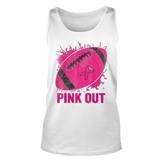 Pink Out Breast Cancer Awareness Football Breast Cancer Tank Top | Seseable CA