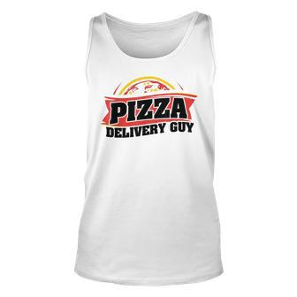 Pizza Delivery Guy Eating Pizza Italian Food Lover Pizza Unisex Tank Top | Mazezy