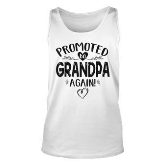 Promoted To Grandpa Again Baby Announcement Tank Top | Mazezy CA