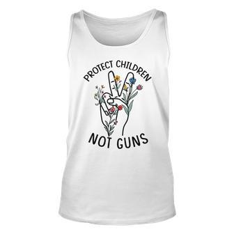 Protect Children Not Guns End Gun Violence Anti Gun Orange Unisex Tank Top | Mazezy