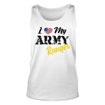 Proud Us Army Ranger American Military Family Flag Gift Unisex Tank Top | Mazezy
