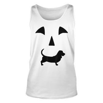 Pumpkin Basset Hound Dog Halloween Tank Top | Mazezy UK